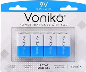 img 4 attached to 🔋 VONIKO Alkaline 9V Batteries - 4 Pack - Long-Lasting with a 7-Year Shelf Life