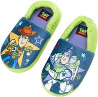 🧸 josmo kids boys’ toy story slipper - comfortable plush fuzzy slip on slippers (toddler/little kid) logo