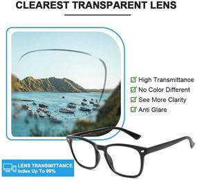 img 1 attached to Cyxus Non-Prescription Clear Lens 👓 Eyeglasses Frame: Ideal for Women and Men