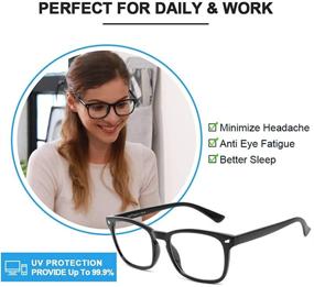 img 2 attached to Cyxus Non-Prescription Clear Lens 👓 Eyeglasses Frame: Ideal for Women and Men