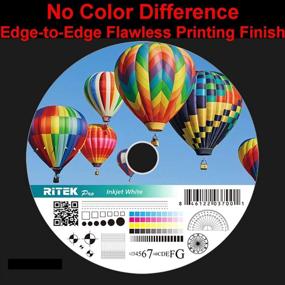 img 2 attached to 📀 Professional Grade Ritek Pro CD-R 52X 700MB White Inkjet Hub Printable - 100 Pack, Blank Media Discs for Recordable Content