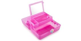 img 2 attached to 🎒 Caboodles On-The-Go Girl Hot Pink Sparkle Jellies Vintage Case - 1 Lb