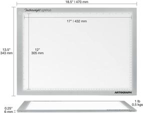 img 2 attached to 🎨 Artograph LightPad Thin: Диммируемая светодиодная трафаретная подсветка (тонкий) - Подсвечивает ваше художественное произведение с точностью 12" x 17".