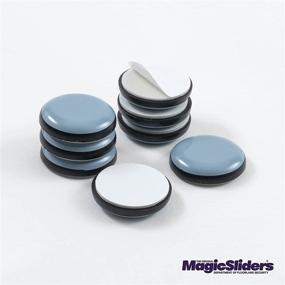 img 2 attached to 🔵 Magic Sliders 8025 Series (8 Pack) - 1 Inch Round Slide Discs, Blue