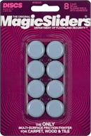 🔵 magic sliders 8025 series (8 pack) - 1 inch round slide discs, blue logo