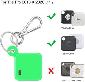 img 3 attached to Fintie силиконовый чехол с карабином для ключей для Tile Pro (2020) и аксессуаров и принадлежностей.