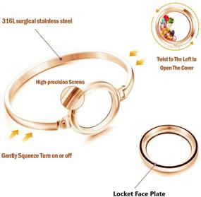 img 3 attached to 📿 30mm Glass Floating Memory Living Locket Bangle Bracelet - BG247 Stainless Steel