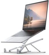 📚 premium adjustable laptop stand: lamicall laptop riser for macbook air pro, dell xps, hp - ergonomic aluminum notebook stand with portable foldable design (10-15.6 inches) logo