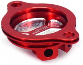 img 2 attached to 🔴 Высококачественные крышки фильтров масла JFG RACING CNC Billet Aluminum Red для мотоцикла CRF250X 2004-2016 и CRF250R 2004-2009.