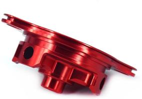 img 1 attached to 🔴 Высококачественные крышки фильтров масла JFG RACING CNC Billet Aluminum Red для мотоцикла CRF250X 2004-2016 и CRF250R 2004-2009.