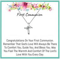 👼 stylish and meaningful: onepurposegifts first communion christian necklace for girls' jewelry logo