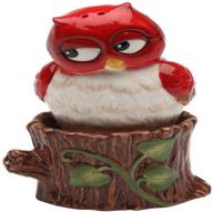 🦉 cosmos gifts 10908: charming owl on tree salt and pepper set - 3-inch must-have kitchen accessories logo