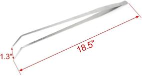 img 2 attached to 🐠 18.6-inch Stainless Steel Curved Tweezer for Fish Tank Plants by uxcell