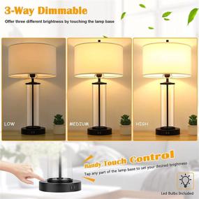 img 2 attached to Control Dimmable Bedside Nightstand Included Lighting & Ceiling Fans