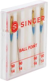img 2 attached to SINGER 4820 Универсальные шариковые иглы для швейных машин: трикотажная ткань, размер 90/14 - 4 штуки