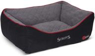 cozy comfort with scruffs thermal self heating box bed, 50x40cm, small, brown logo