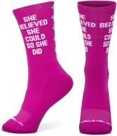 inspiring mid-calf athletic running socks: multiple designs to motivate logo