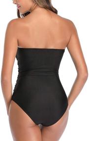 img 2 attached to Smismivo Swimwear Strapless Swimsuit Slimming