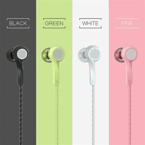 img 1 attached to 🎧 SIKAMARU Earphones: Enhanced Bass In-Ear Headphones with Remote & Microphone - Gaming, Laptops, Noise Isolation, Tangle-Free, 4 Pairs