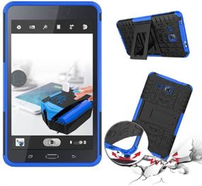 img 2 attached to 🔵 Blue Shockproof Case with Kickstand for Samsung Galaxy Tab A 7.0 (2016 Model: SM-T280/T285)