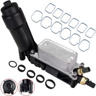 2011 2012 2013 jeep wrangler grand dodge grand caravan chrysler 200 300 town & country ram 1500 5184294ae engine oil cooler filter adapter with sensors & intake manifold gasket set 3.6l logo