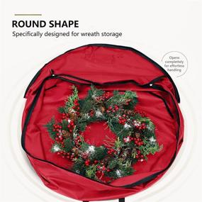 img 3 attached to 🎄 Habibee 2-Pack Christmas Wreath Storage Bag 30", 420D Oxford Tear Resistant, Dual Zipper Holiday Decoration Container