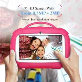 img 1 attached to 🧒 Лучший детский планшет: Планшет на Android 8.1 для детей с 16 ГБ памяти, Wi-Fi, двойной камерой, родительским контролем, обучающими играми и защитным чехлом для детей