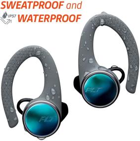 img 2 attached to Plantronics 211856-99 Backbeat Fit 3100: Беспроводные наушники-вкладыши от пота и воды для активных тренировок в сером цвете