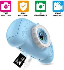 img 3 attached to 📸 WOWGO Kids Digital Camera, 1080P Rechargeable Electronic Camera for Children - Birthday Toy Gift with 32GB TF Card - Toddler & Age 3-12 Boys and Girls (Blue)