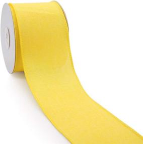 img 4 attached to 🎁 Versatile 2.5 inch x 10 Yards Yellow Faux Jute Burlap Ribbon - Perfect for Gift Wrapping, Crafting, Decorating & DIY Projects - CT CRAFT LLC