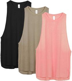 img 4 attached to 🏋️ Icyzone Workout Tank Tops for Women - Stay Cool and Stylish during Running, Gym, Yoga - Set of 3 Athletic Shirts