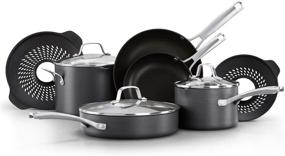 img 4 attached to Calphalon Classic Pots and Pans Set: 10 Piece Nonstick Cookware with No Boil-Over Inserts