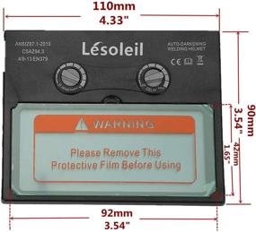 img 3 attached to LESOLEIL Welding Helmet Replacement Lens: Auto-Darkening LCD Display for TIG MIG MAG MMA Soldering Cap with Adjustable Sensitivity and Delay Time