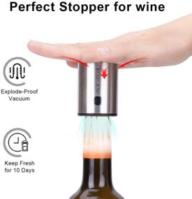 img 3 attached to 🍾 CIRCLE JOY Wine Stopper, Reusable Wine Bottle Cork, Wine Keeper with Date Indicator in Silver - Enhance Your Wine Preservation Experience