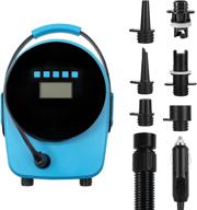 🔌 yuanman 20psi sup electric air pump - ultimate inflation/deflation for paddle boards & boats: portable lcd smart pump with 7 nozzles & car connector logo