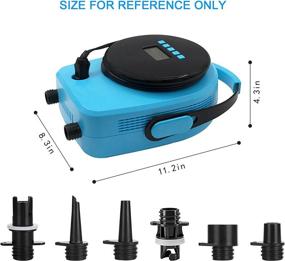 img 2 attached to 🔌 YUANMAN 20PSI SUP Electric Air Pump - Ultimate Inflation/Deflation for Paddle Boards & Boats: Portable LCD Smart Pump with 7 Nozzles & Car Connector