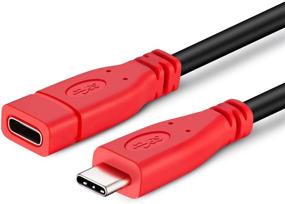 img 3 attached to Краткий USB-кабель с разъемом Type C, 0,5 м, OrxnQ USB-C мужской кабель к USB-C женскому кабелю Gen 2 (10Gbps) - совместим с Thunderbolt 3 - Nintendo Switch, MacBook Pro и многое другое.