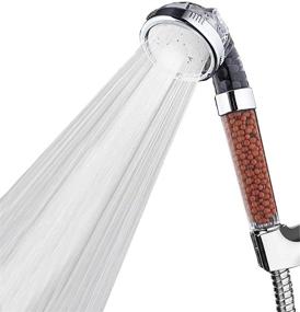 img 4 attached to 🚿 Vnsely 3-Function High-Pressure Shower Head with Hose and Bracket - Water Saving, Angle-Adjustable Design, 5 Ft Stainless Steel Hose - Handheld Shower Head for Enhanced Skin and Hair Moisture