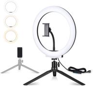 🎥 leleju 10.2" desktop ring light with tripod stand - perfect for live stream, makeup, vlogs, youtube video, and selfies logo