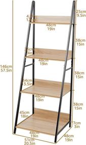 img 1 attached to C Hopetree Bookcase Bookshelf Ladder Shelf