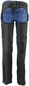 img 3 attached to Stay Stylish and Protected with Milwaukee Leather MLL6535 Women's Black Lightweight Hip Set Leather Chaps