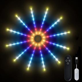 img 4 attached to 🎆 LISGHTJS Firework Lights: 18 Modes Starburst Fairy Lights for Festive Decor, Remote Controlled Christmas Lights for Bedroom, Party, Patio, Garden and Xmas Decorations