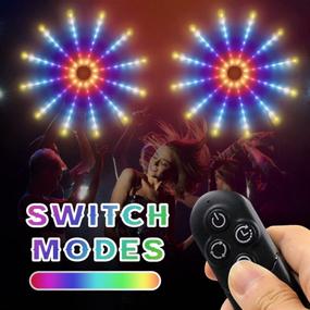 img 2 attached to 🎆 LISGHTJS Firework Lights: 18 Modes Starburst Fairy Lights for Festive Decor, Remote Controlled Christmas Lights for Bedroom, Party, Patio, Garden and Xmas Decorations