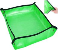 🌱 x-at 29.5"x29.5" foldable gardening mat - waterproof thicken pe mat ideal for plant repotting, anti dirty tarp logo