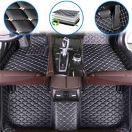 🚗 customized floor mats for mercedes benz e-class w211 e200 e220 e230 e240 e250 e270 e280 e300 e320 e350 e400 e420 e500 2002-2008: premium leather, waterproof, non-slip liner, full set in black and beige logo