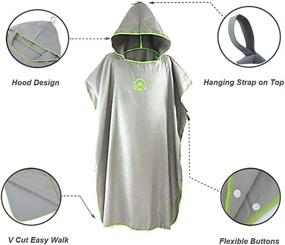 img 1 attached to Hiturbo Microfiber Wetsuit Changing Poncho Sports & Fitness