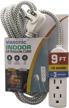 viasonic indoor braided extension cord industrial electrical logo