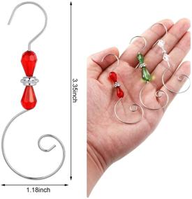 img 3 attached to Enhance Your Holiday Decor with Christmas Ornament Hook Acrylic Wire: 4 🎄 Styles (36 Pieces) - Ideal for Christmas Tree Ornaments, Home Decor & More!