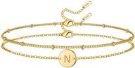 stainless steel personalized girls' jewelry - layered initial bracelet logo