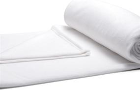 img 1 attached to 🛏️ King-Sized White Microfleece Bed Blanket by WESTPOINT HOME